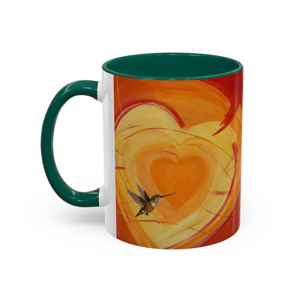 Mug - Colorful Allen Hummingbird Heart Design