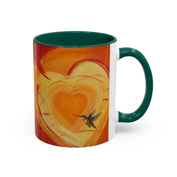 Mug - Colorful Allen Hummingbird Heart Design