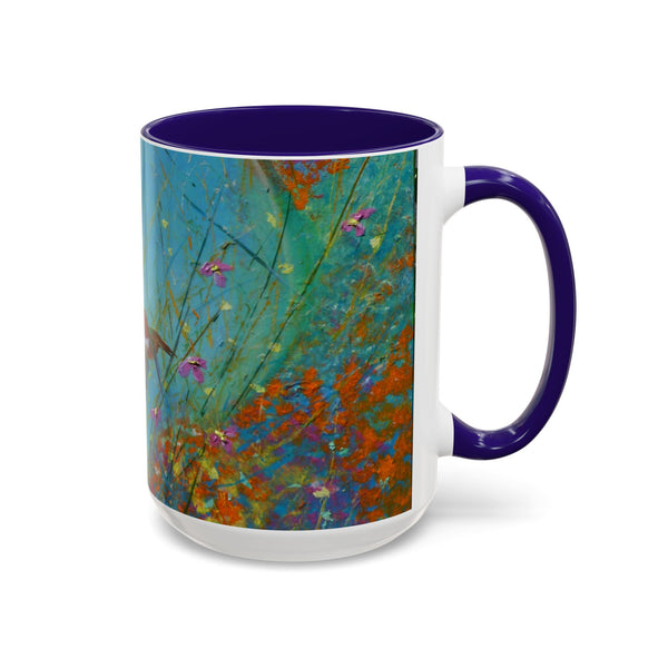 Mug - Allen Hummingbird flying home after a days work of harvesting in the meadow