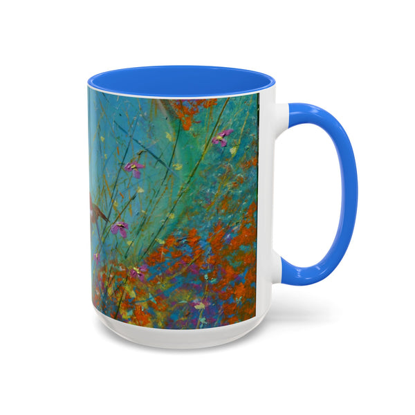 Mug - Allen Hummingbird flying home after a days work of harvesting in the meadow