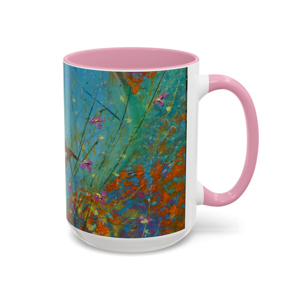 Mug - Allen Hummingbird flying home after a days work of harvesting in the meadow