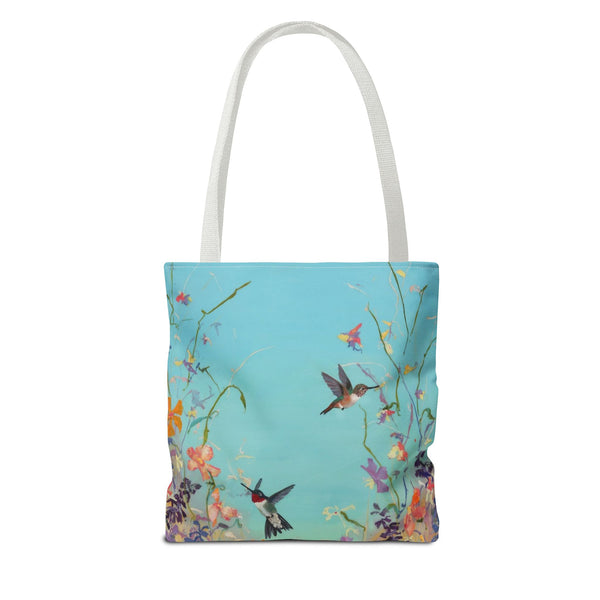 Floral Hummingbird Tote Bag, Stylish Reusable Shopping Bag, Beach Tote, Gift for Nature Lovers, Eco-Friendly Daily Essential