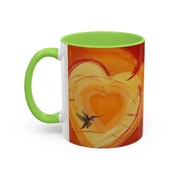 Mug - Colorful Allen Hummingbird Heart Design