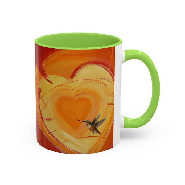 Mug - Colorful Allen Hummingbird Heart Design