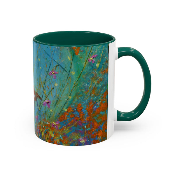 Mug - Allen Hummingbird flying home after a days work of harvesting in the meadow