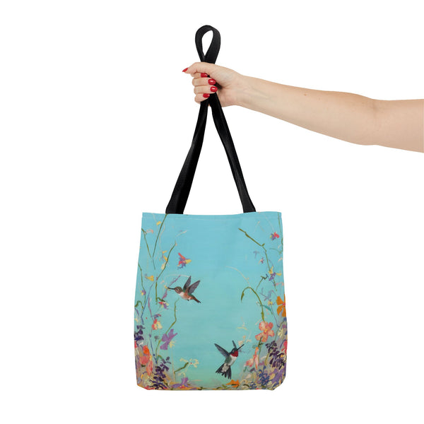 Floral Hummingbird Tote Bag, Stylish Reusable Shopping Bag, Beach Tote, Gift for Nature Lovers, Eco-Friendly Daily Essential