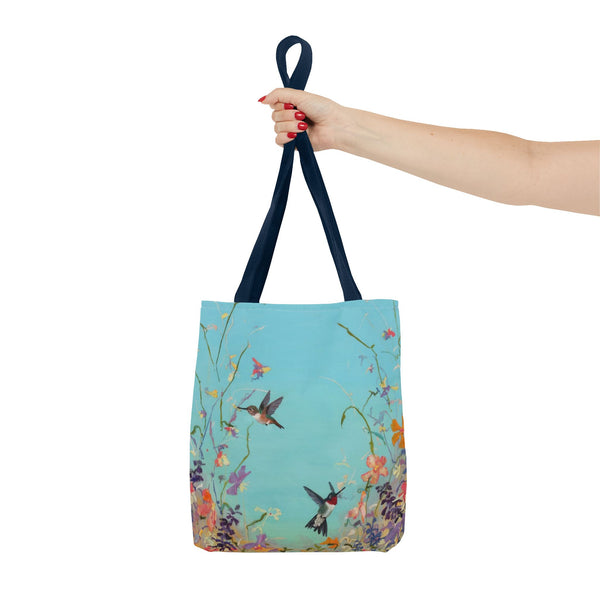 Floral Hummingbird Tote Bag, Stylish Reusable Shopping Bag, Beach Tote, Gift for Nature Lovers, Eco-Friendly Daily Essential
