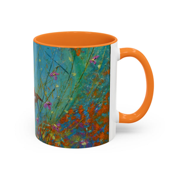 Mug - Allen Hummingbird flying home after a days work of harvesting in the meadow