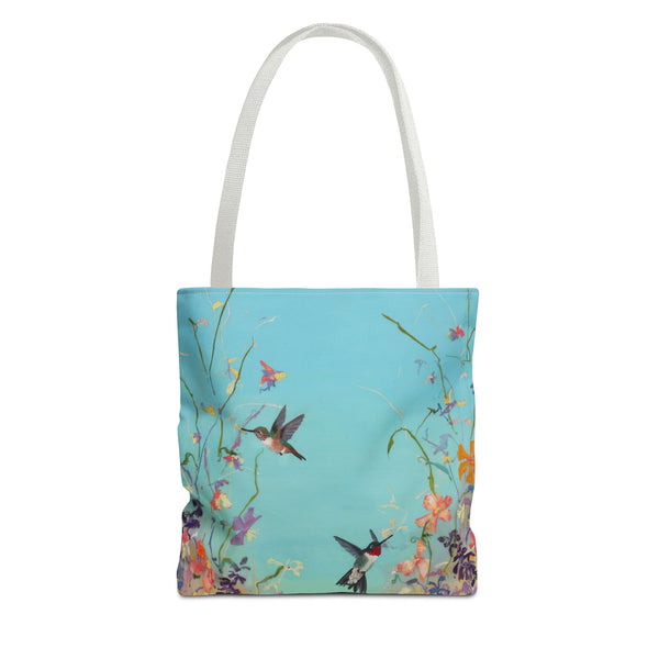 Floral Hummingbird Tote Bag, Stylish Reusable Shopping Bag, Beach Tote, Gift for Nature Lovers, Eco-Friendly Daily Essential