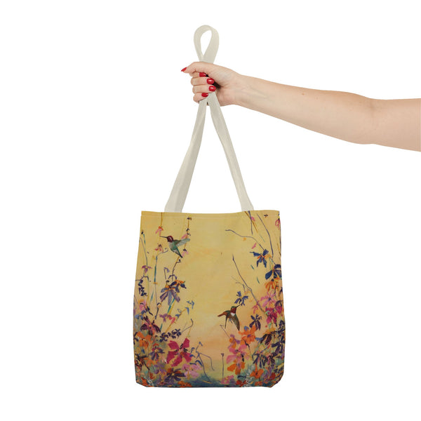 Hummingbirds at Dawn  Bag, Reusable Shopping Tote, Summer Beach Bag, Eco-Friendly Carryall, Gift for Nature Lovers