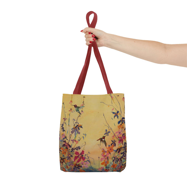Hummingbirds at Dawn  Bag, Reusable Shopping Tote, Summer Beach Bag, Eco-Friendly Carryall, Gift for Nature Lovers