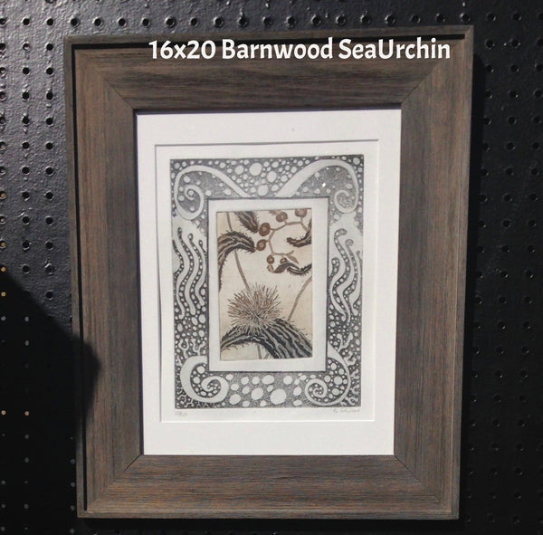 Black Framed Black & White Ocean Quadruptic