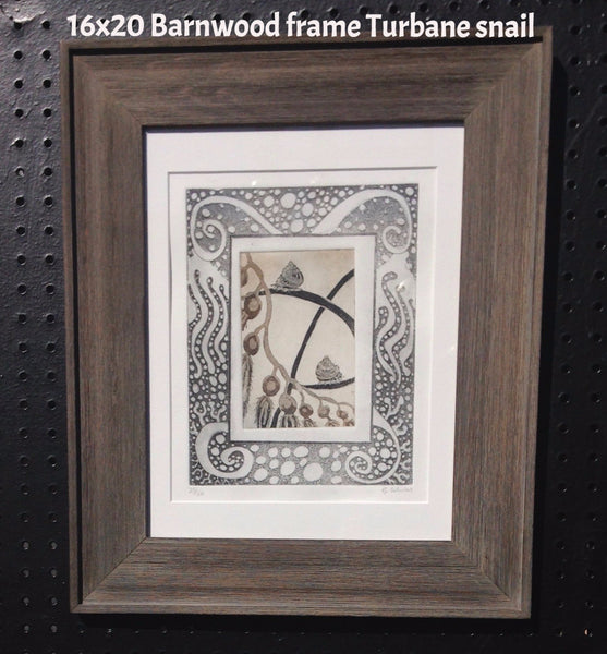 Black Framed Black & White Ocean Quadruptic