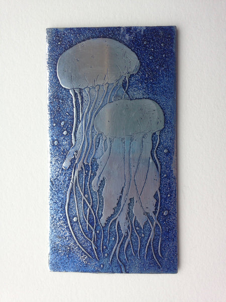 Framed Octopus and other Original Etching Plate