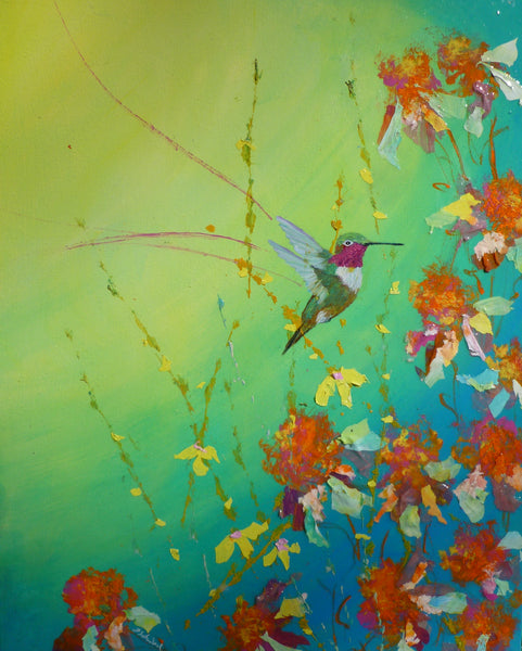 Allen Hummer Double original 2 16x20 paintings