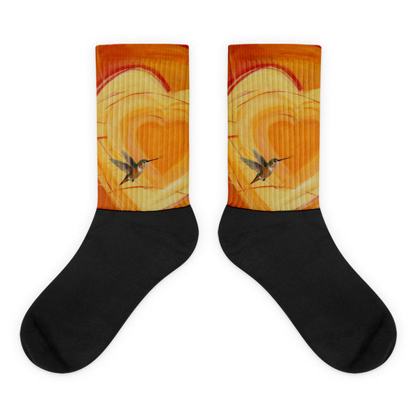 A Heart for Allen - Black foot socks