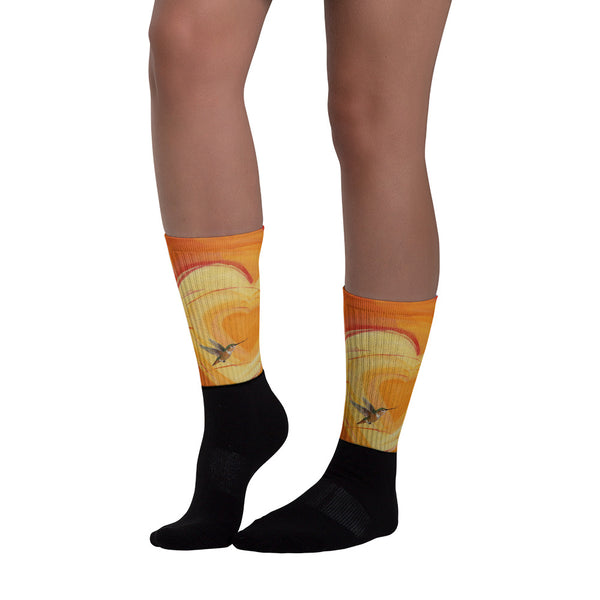 A Heart for Allen - Black foot socks