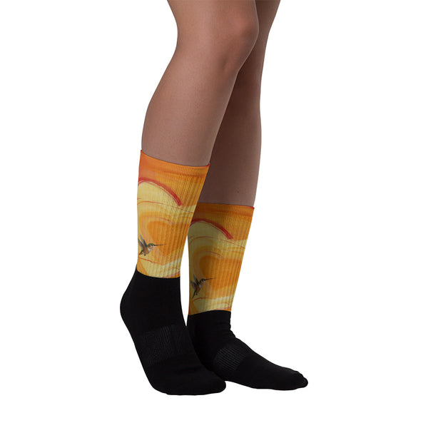 A Heart for Allen - Black foot socks