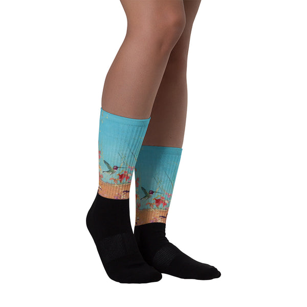 Wonderland  Anna - Black foot socks