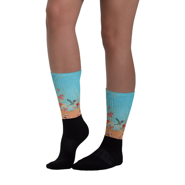 Wonderland  Anna - Black foot socks
