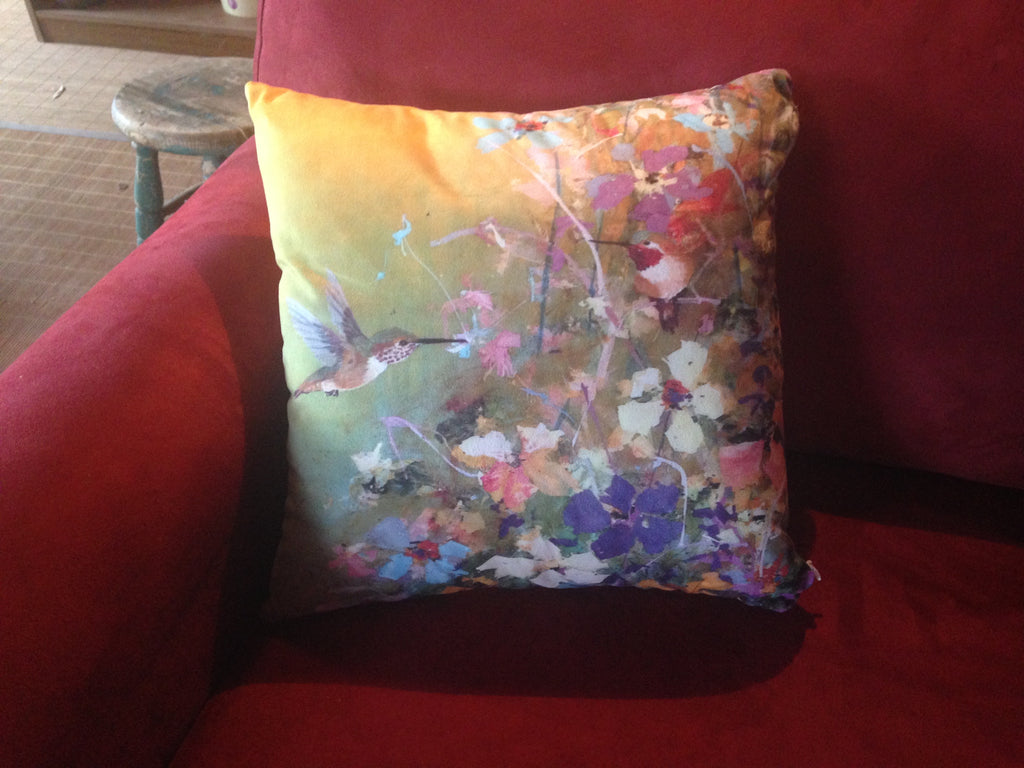 The Hummingbird Pillows are in