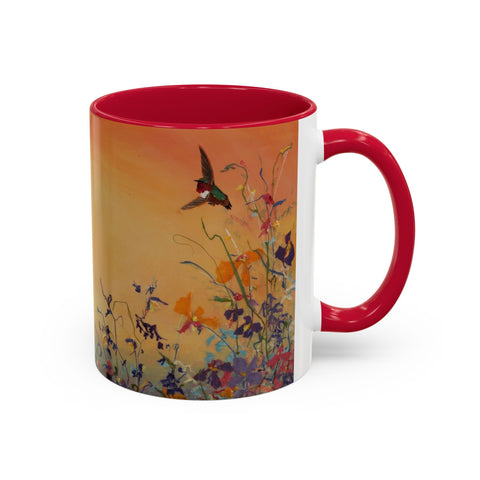 Colorful Floral Hummingbird Mugs - Ideal for Coffee Lovers, Gift for Nature Enthusiasts, Vibrant Drinkware for Every Occasion