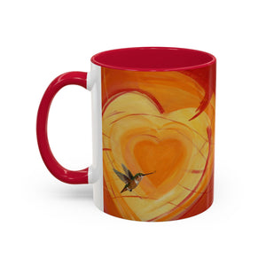 Mug - Colorful Allen Hummingbird Heart Design
