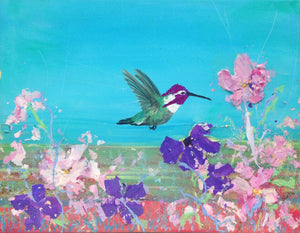 Costa Hummer in Spring flowers