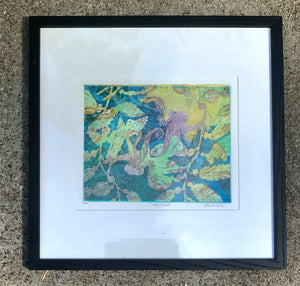16x16 framed  Octapus Hide & Seek Blues
