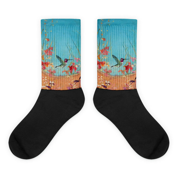 Wonderland  Anna - Black foot socks